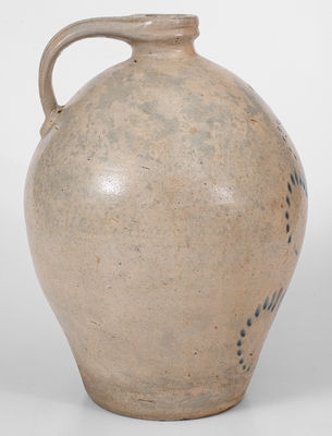 Exceedingly Rare and Important BAMA CITY Alabama Stoneware Jug, circa 1840