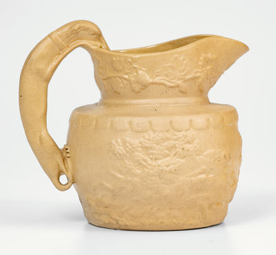 Exceptional D. & J. HENDERSON, Jersey City, NJ Small-Sized Molded Stoneware Pitcher