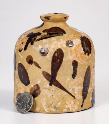 Glaze-Decorated American Stoneware Bank, late 19th century