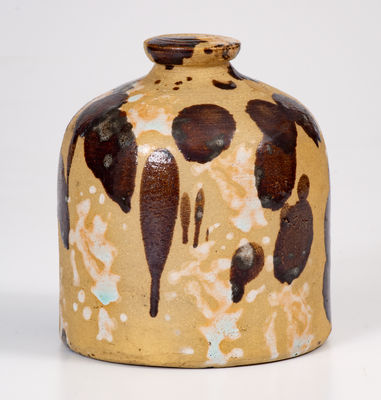 Glaze-Decorated American Stoneware Bank, late 19th century