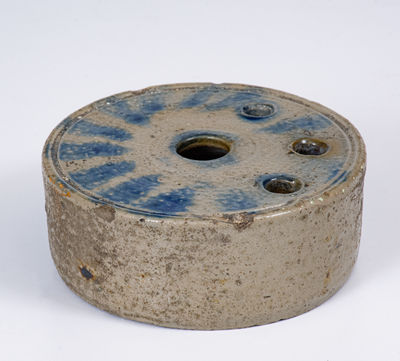 Northeastern Cobalt-Decorated Stoneware Inkwell, second quarter 19th century