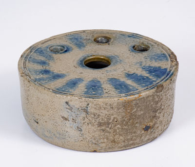 Northeastern Cobalt-Decorated Stoneware Inkwell, second quarter 19th century