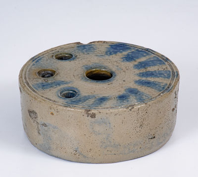 Northeastern Cobalt-Decorated Stoneware Inkwell, second quarter 19th century