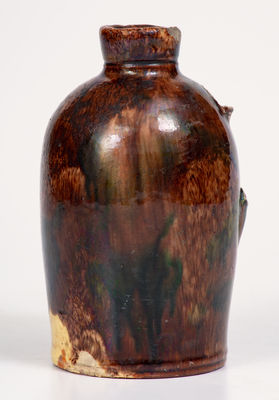 Multi-Glazed Redware Jug, attrib. J. Eberly & Co., Strasburg, VA