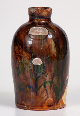 Multi-Glazed Redware Jug, attrib. J. Eberly & Co., Strasburg, VA