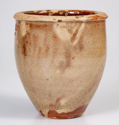 S. BELL & SON / STRASBURG Glazed Redware Jar