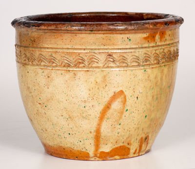 Scarce S. BELL & SON / STRASBURG Glazed Redware Jar