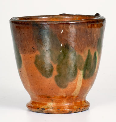 Scarce attrib.  J. Eberly & Co., Strasburg, VA Multi-Glazed Redware Vase