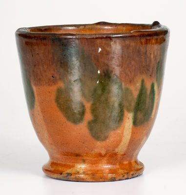 Scarce attrib. J. Eberly & Co., Strasburg, VA Multi-Glazed Redware Vase