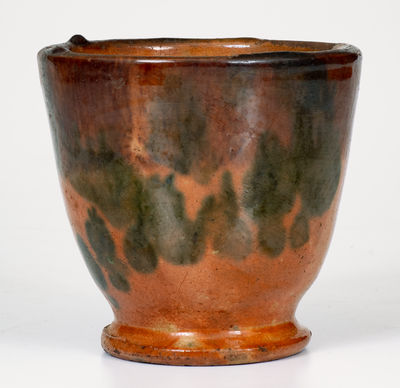 Scarce attrib.  J. Eberly & Co., Strasburg, VA Multi-Glazed Redware Vase