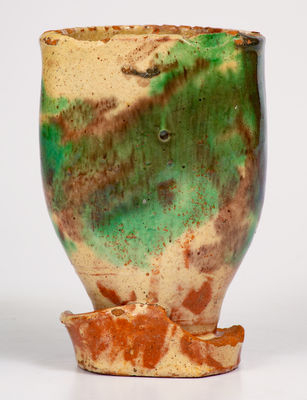 Multi-Glazed Redware Wall Pocket, attrib. J. Eberly & Co., Strasburg, VA