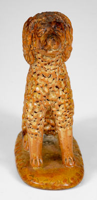 Extremely Rare Redware Dog Figure attrib. Solomon Bell, Strasburg, Virginia