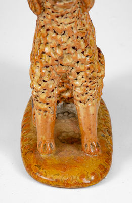Extremely Rare Redware Dog Figure attrib. Solomon Bell, Strasburg, Virginia