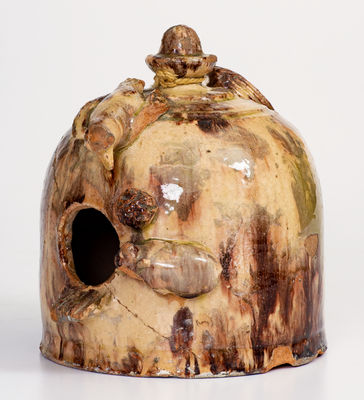 Exceedingly Rare and Important Anthony W. Bacher / 1881 Redware Birdhouse (Winchester, VA)