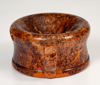 Rare JOHN BELL / WAYNESBORO, PA Redware Lady's Spittoon