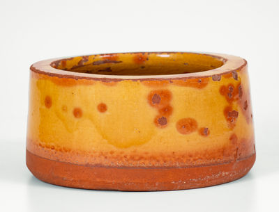 Unusual Glazed Redware Bowl, probably Galena, Illinois