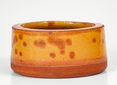 Unusual Glazed Redware Bowl, probably Galena, Illinois