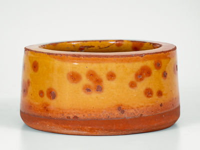Unusual Glazed Redware Bowl, probably Galena, Illinois