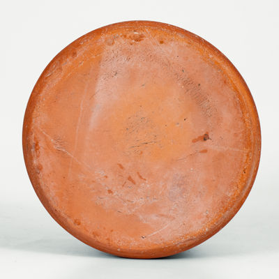 Unusual Glazed Redware Bowl, probably Galena, Illinois