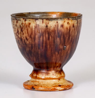 Extremely Rare attrib. Adam Kern Redware Egg Cup, Winchester, VA or Thurmont, MD