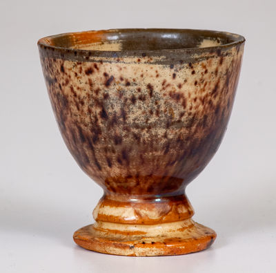 Extremely Rare attrib. Adam Kern Redware Egg Cup, Winchester, VA or Thurmont, MD