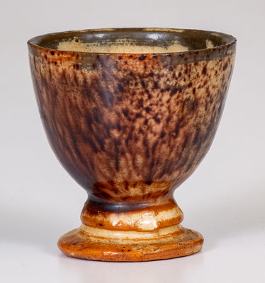 Extremely Rare attrib. Adam Kern Redware Egg Cup, Winchester, VA or Thurmont, MD