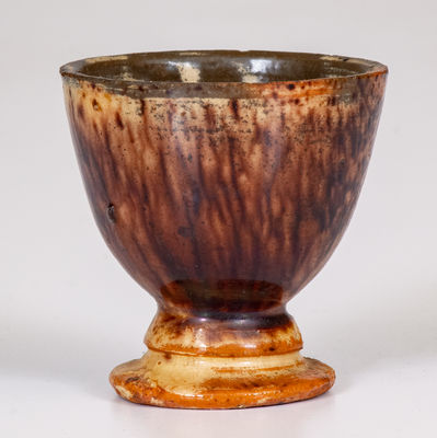 Extremely Rare attrib. Adam Kern Redware Egg Cup, Winchester, VA or Thurmont, MD