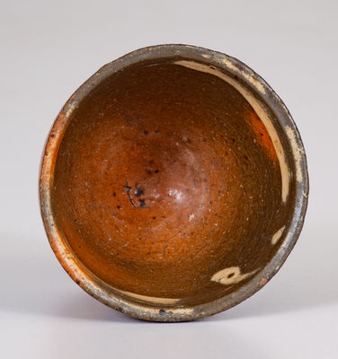 Extremely Rare attrib. Adam Kern Redware Egg Cup, Winchester, VA or Thurmont, MD