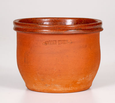 Rare Diminutive Redware Jar, Inscribed 