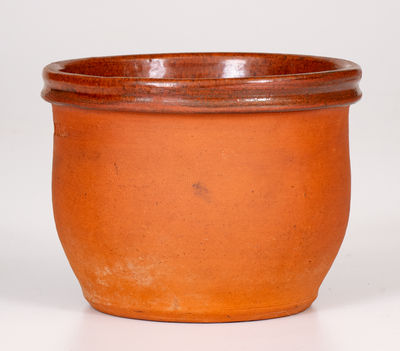 Rare Diminutive Redware Jar, Inscribed 