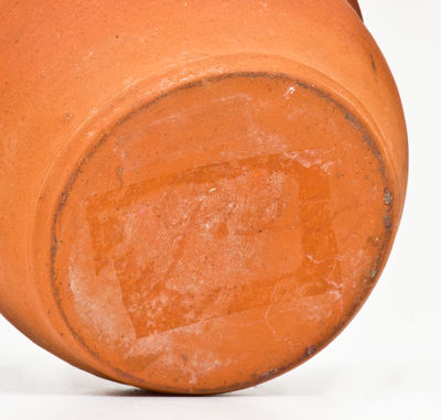 Rare Diminutive Redware Jar, Inscribed 