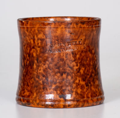 JOHN BELL / WAYNESBORO Redware Mug, circa 1850-1880