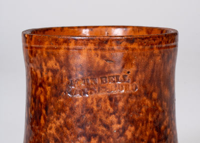 JOHN BELL / WAYNESBORO Redware Mug, circa 1850-1880