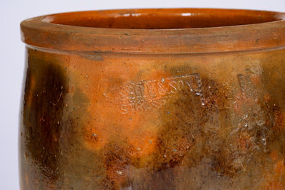 S. BELL & SON. / STRASBURG Shenandoah Valley Redware Jar