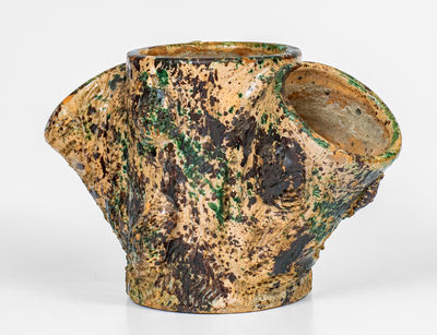 American Stoneware Stump-Form Flowerpot, late 19th century