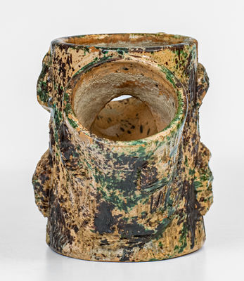 American Stoneware Stump-Form Flowerpot, late 19th century