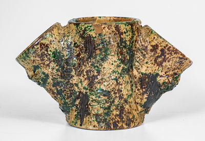 American Stoneware Stump-Form Flowerpot, late 19th century