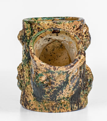 American Stoneware Stump-Form Flowerpot, late 19th century