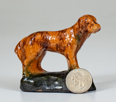 Glazed Redware Figure of a Dog, probably Pennsylvania, 19th century