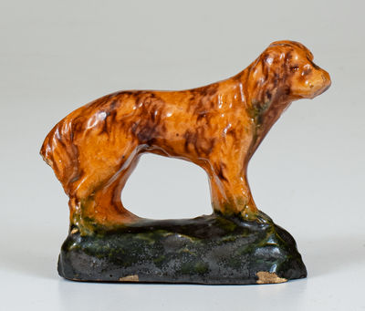 Glazed Redware Figure of a Dog, probably Pennsylvania, 19th century