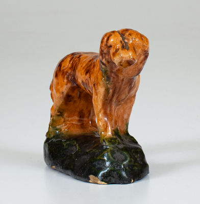 Glazed Redware Figure of a Dog, probably Pennsylvania, 19th century