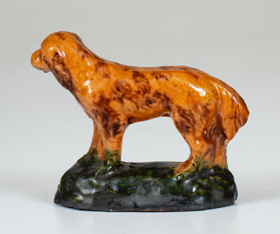 Glazed Redware Figure of a Dog, probably Pennsylvania, 19th century