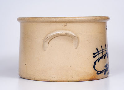 Exceedingly Rare J. & E. NORTON / BENNINGTON, VT Stoneware Cake Crock w/ Deer Scene