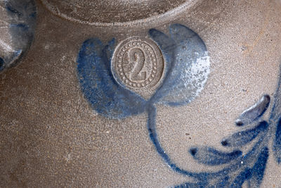 Exceedingly Rare and Important Morgantown, WV Stoneware Jug w/ Cobalt Indian Chief and Woman Scene