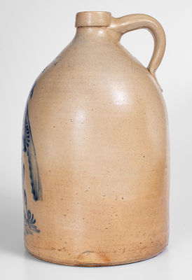 Fine 4 Gal. SATTERLEE & MORY / FORT EDWARD, N.Y. Stoneware Jug w/ Elaborate Pheasant on Stump