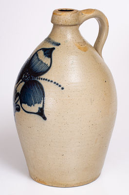 Fine Three-Gallon F. STETZENMEYER / ROCHESTER, N.Y. Stoneware Jug w/ Elaborate Decoration