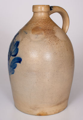 Two-Gallon COWDEN & WILCOX / HARRISBURG, PA Stoneware Jug w/ Cobalt Floral Decoration