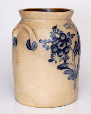 Rare T.H. WILLSON & CO / HARRISBURG, PA Two-Gallon Stoneware Jar w/ Elaborate Decoration