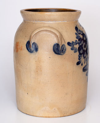 Rare T.H. WILLSON & CO / HARRISBURG, PA Two-Gallon Stoneware Jar w/ Elaborate Decoration