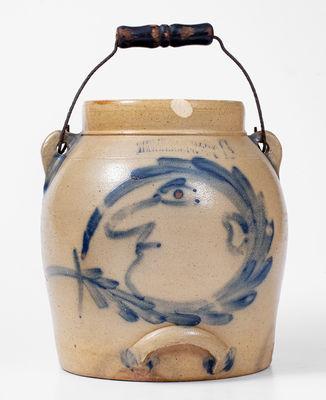 Exceedingly Rare and Important COWDEN & WILCOX / HARRISBURG, PA Triple Man-in-the-Moon Batter Pail